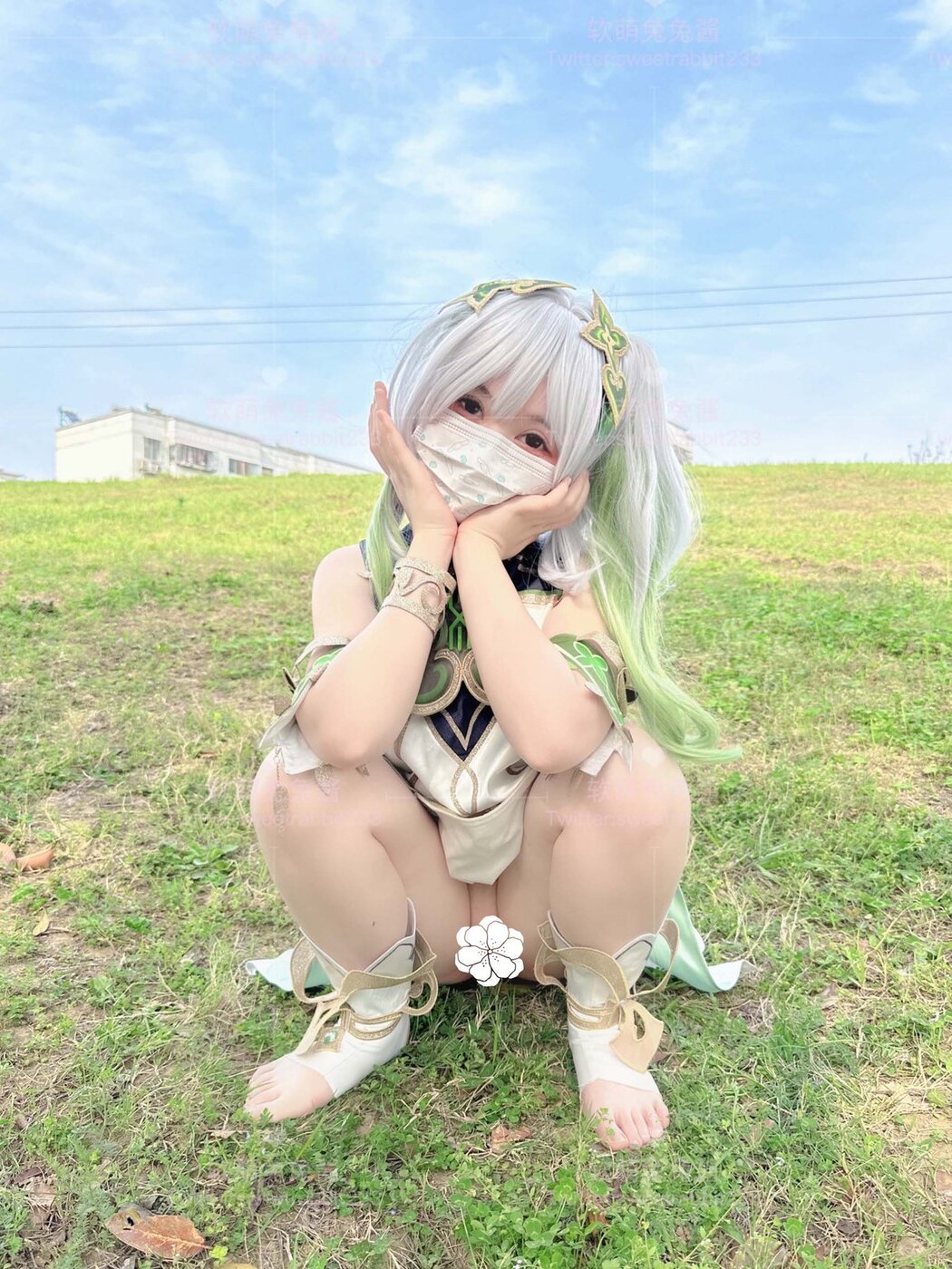 Coser@软萌兔兔酱 – COS草神纳西妲 水晶棒玩弄娇嫩菊花小骚穴 水嫩一线天白虎嫩B