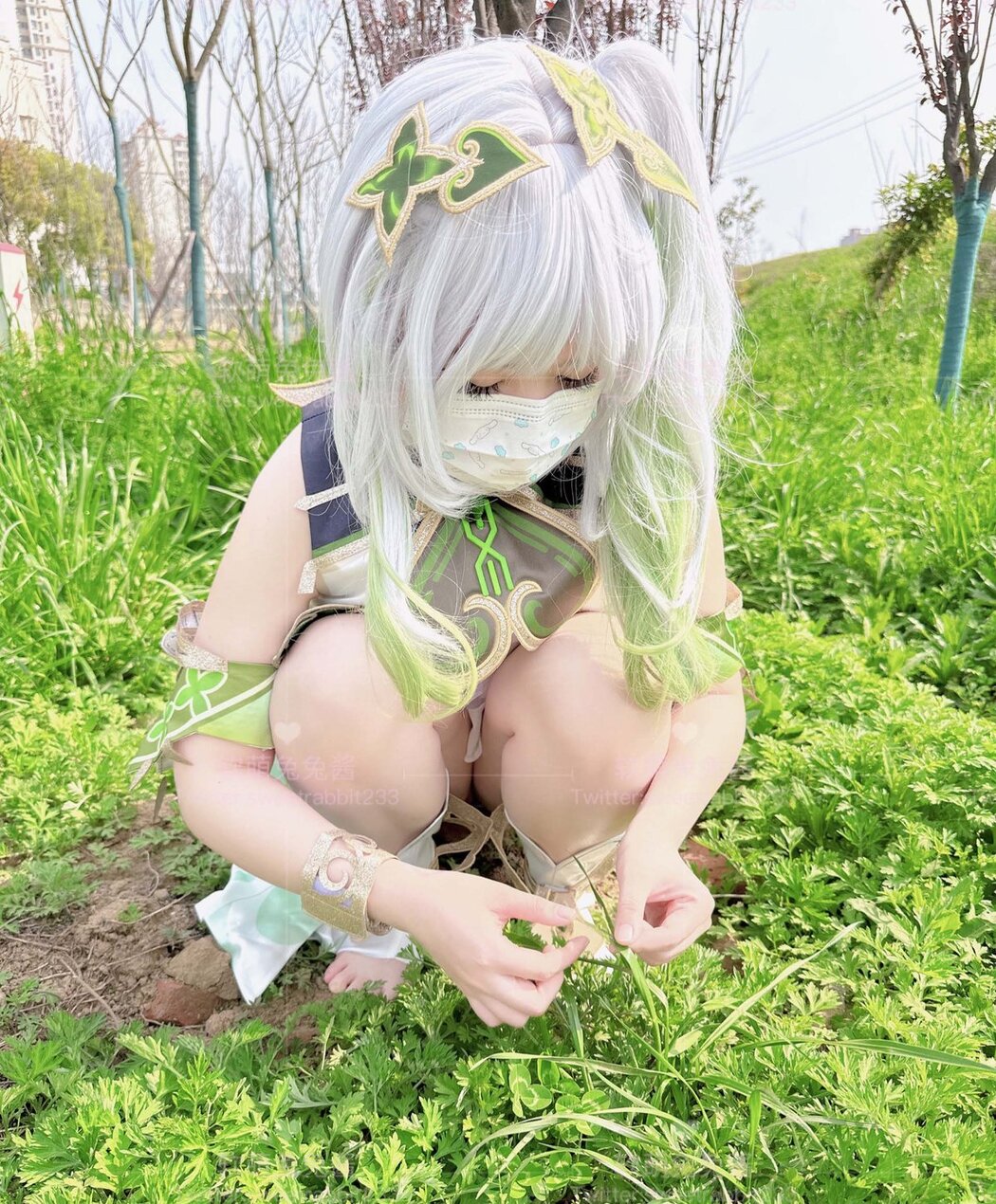 Coser@软萌兔兔酱 – COS草神纳西妲 水晶棒玩弄娇嫩菊花小骚穴 水嫩一线天白虎嫩B