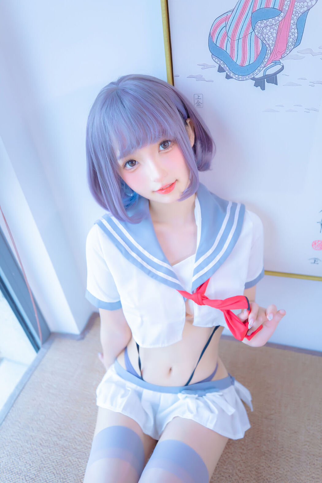 Coser@神楽坂真冬 Vol.100 灰丝吊带JK