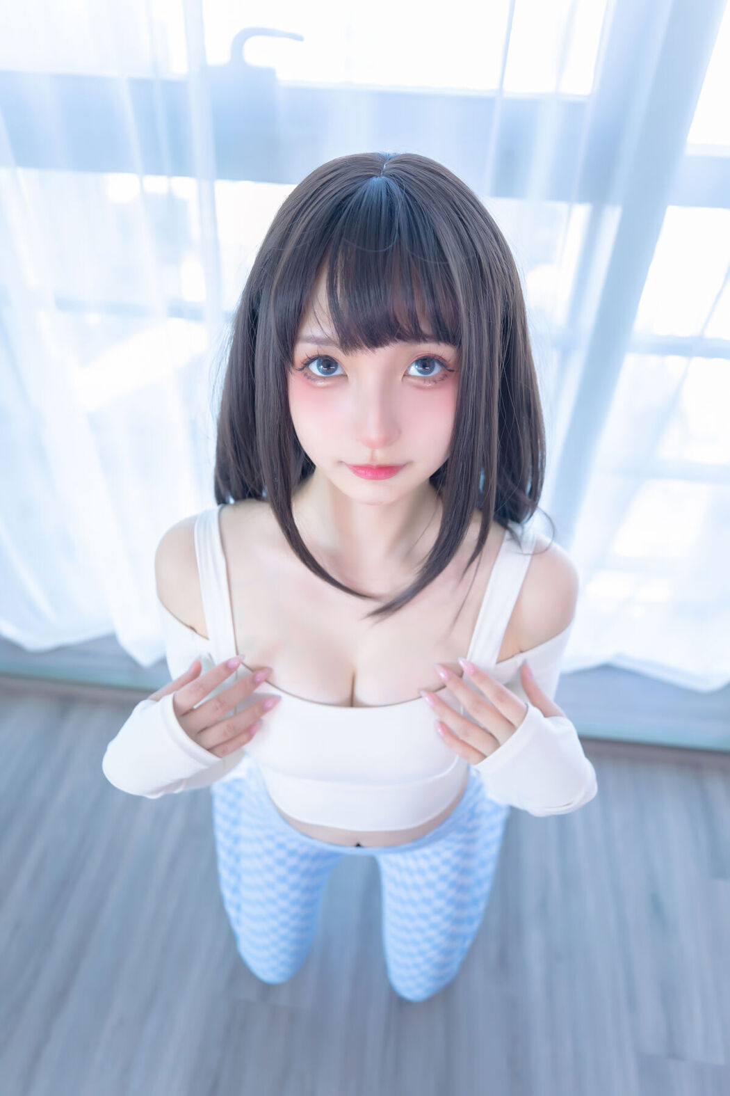 Coser@神楽坂真冬 Vol.103 蓝白格
