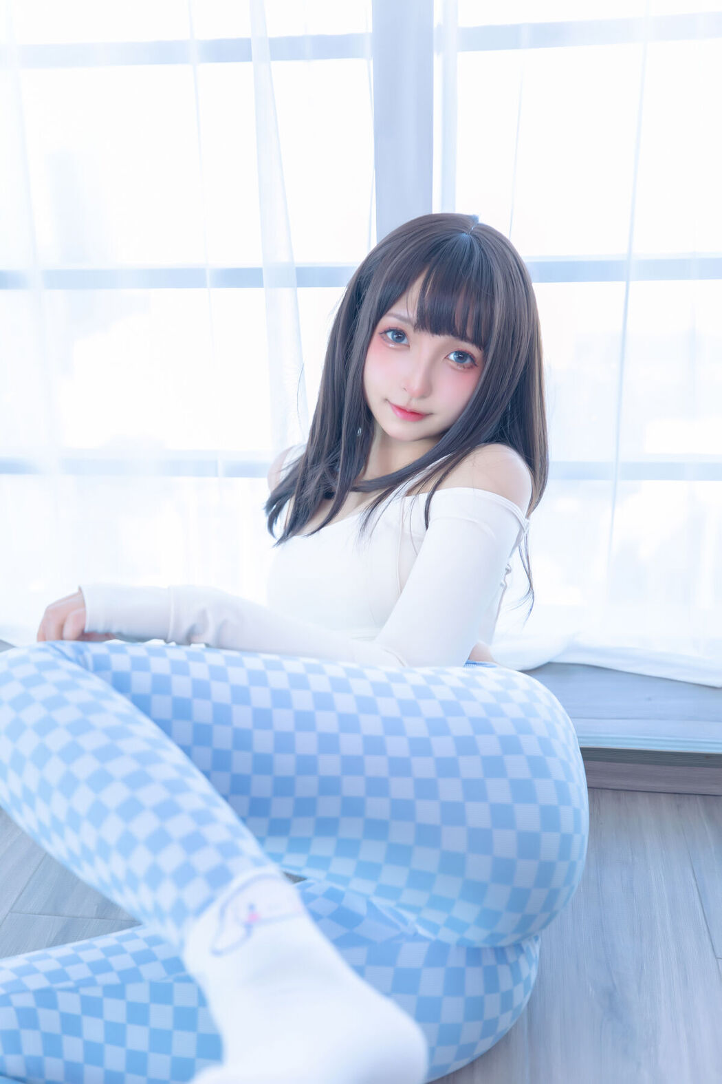 Coser@神楽坂真冬 Vol.103 蓝白格
