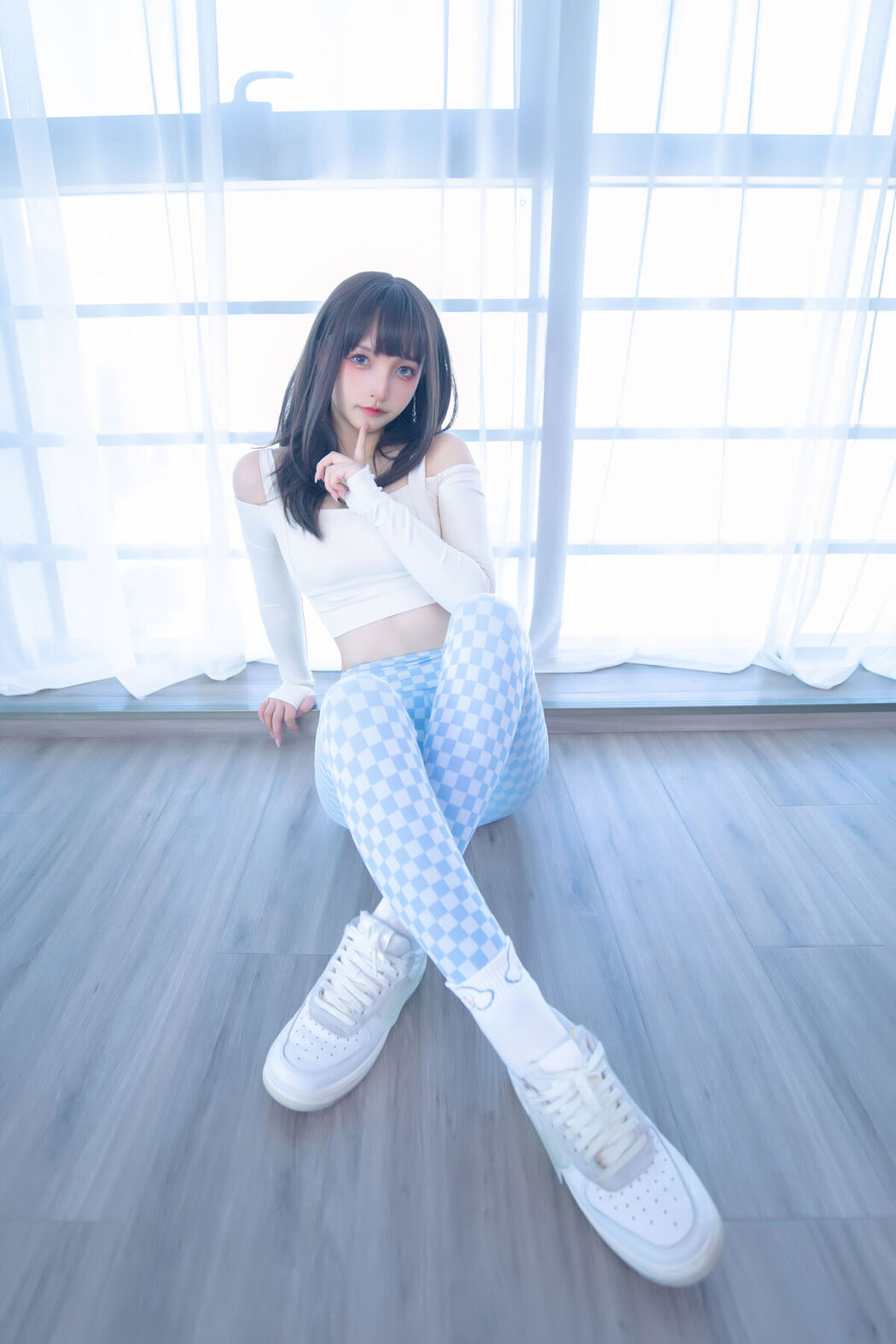 Coser@神楽坂真冬 Vol.103 蓝白格