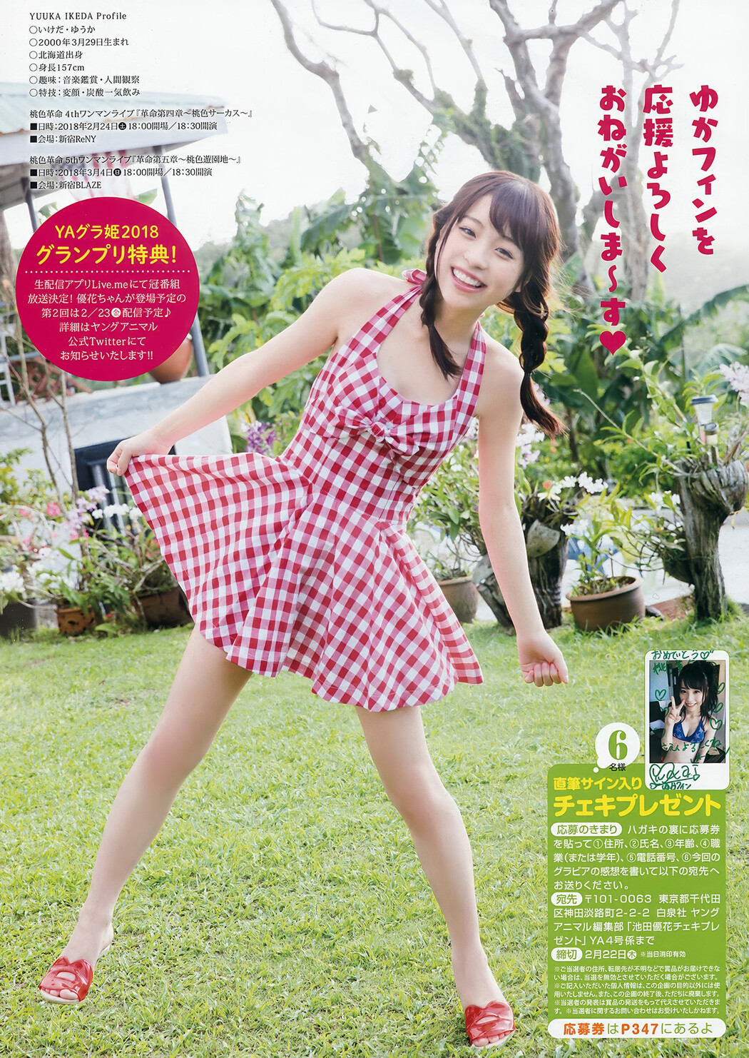 村島未悠・池田優花, Young Animal 2018 No.04 (ヤングアニマル 2018年4号)