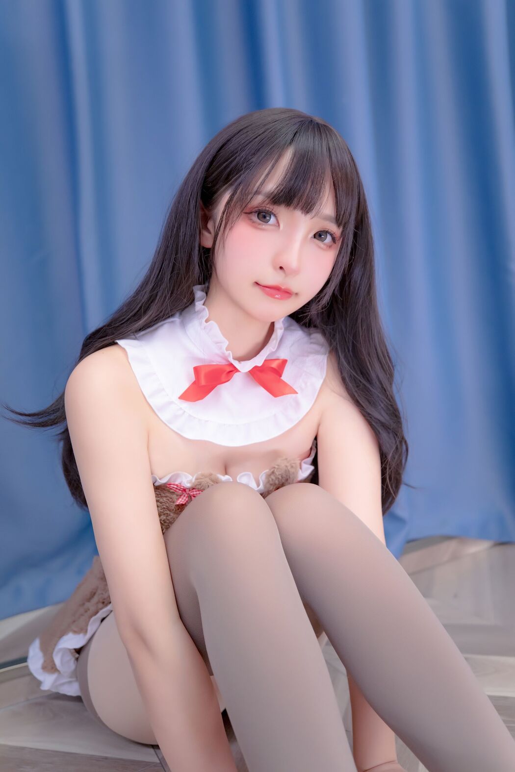 [Internet Celebrity COS] Lolita Sakura Ban Mafuyu Bear Girl