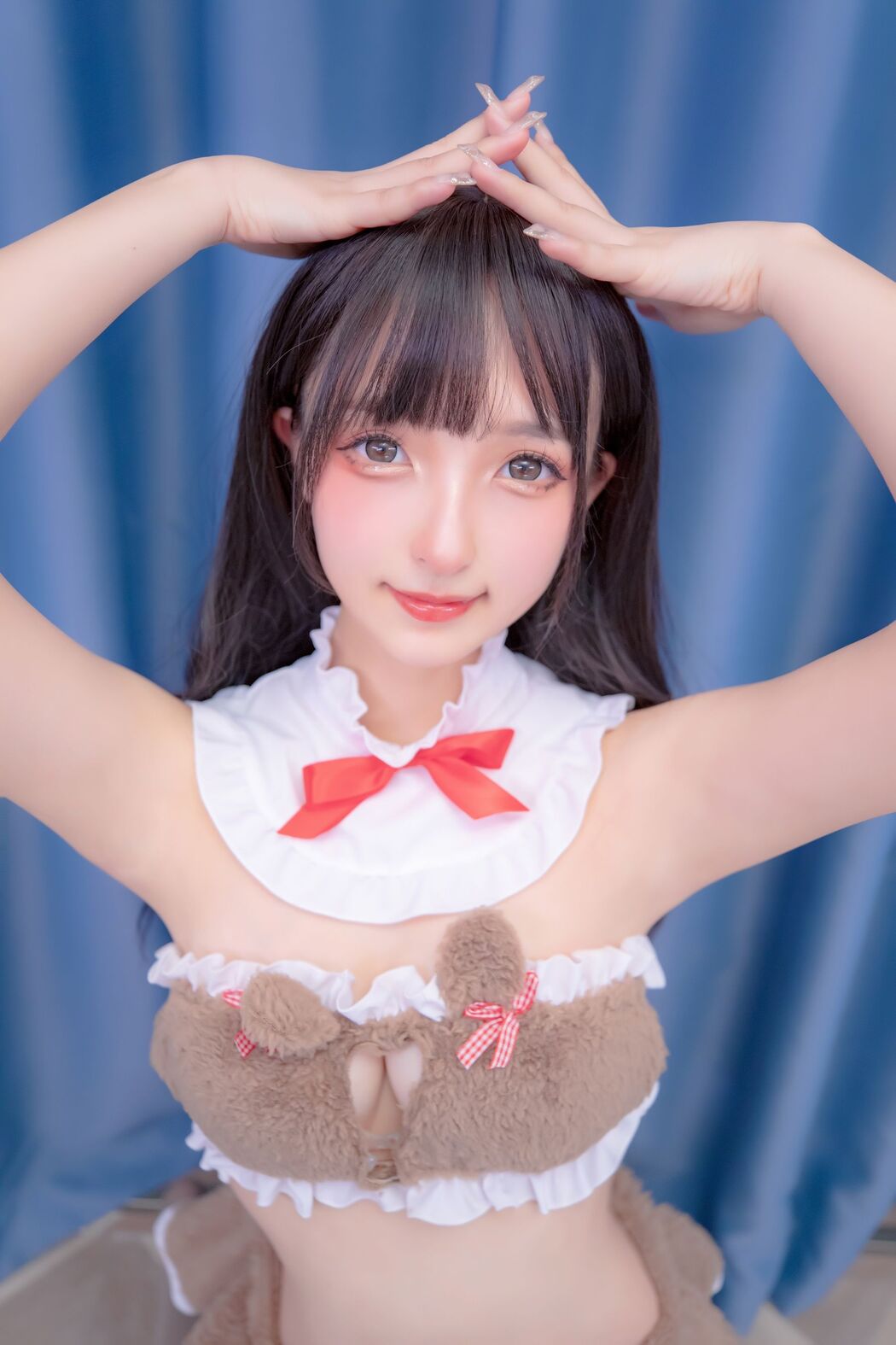 [Internet Celebrity COS] Lolita Sakura Ban Mafuyu Bear Girl