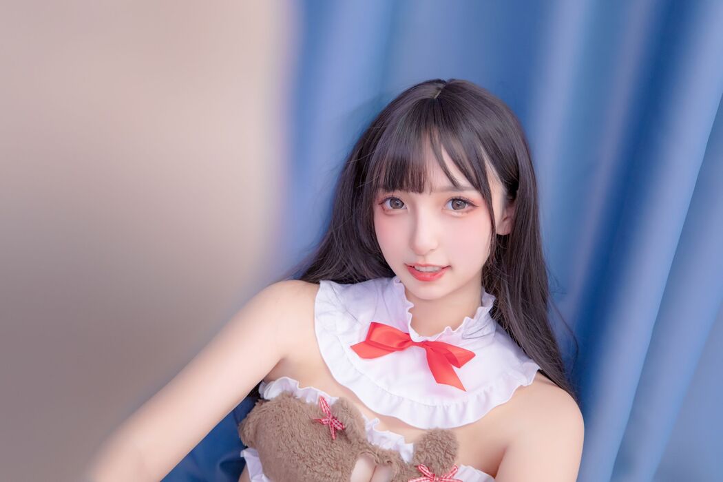 [Internet Celebrity COS] Lolita Sakura Ban Mafuyu Bear Girl