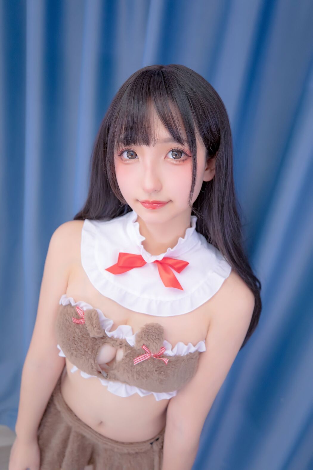 [Internet Celebrity COS] Lolita Sakura Ban Mafuyu Bear Girl