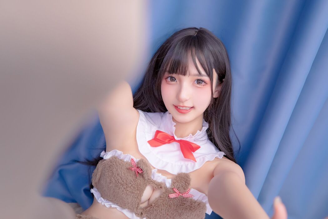 [Internet Celebrity COS] Lolita Sakura Ban Mafuyu Bear Girl