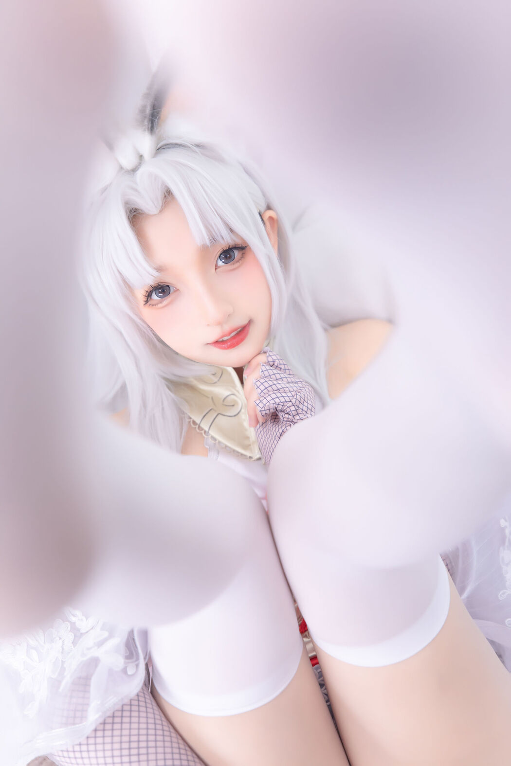 [Internet Celebrity COS] Lolita God Ban Zhendong White Silk Walnut