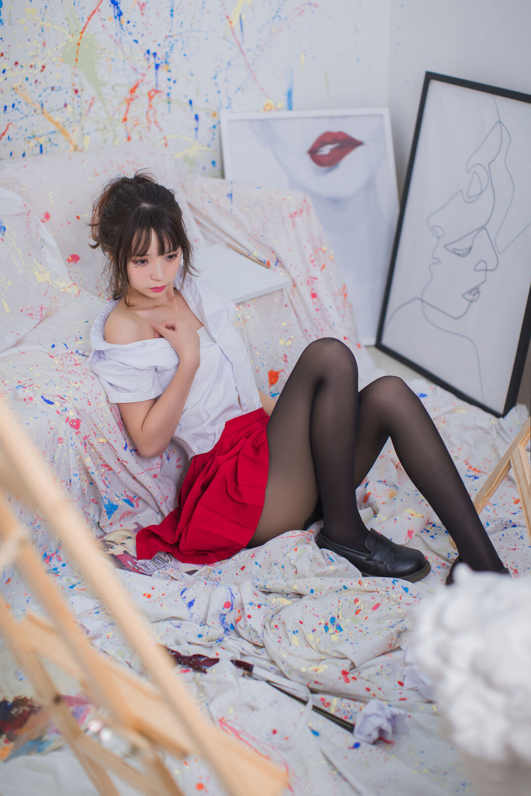 Crazy Cat ss "Black Silk ・ JK ・ Girl" [Lolita COS]