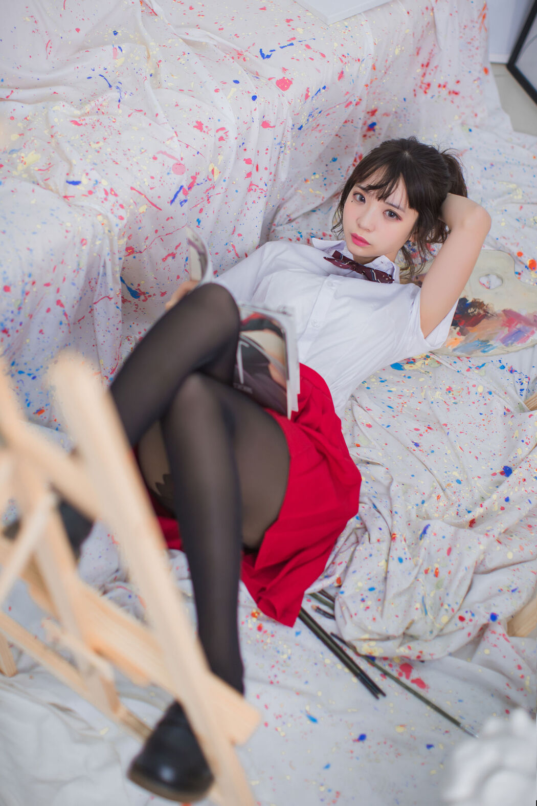 Crazy Cat ss "Black Silk ・ JK ・ Girl" [Lolita COS]