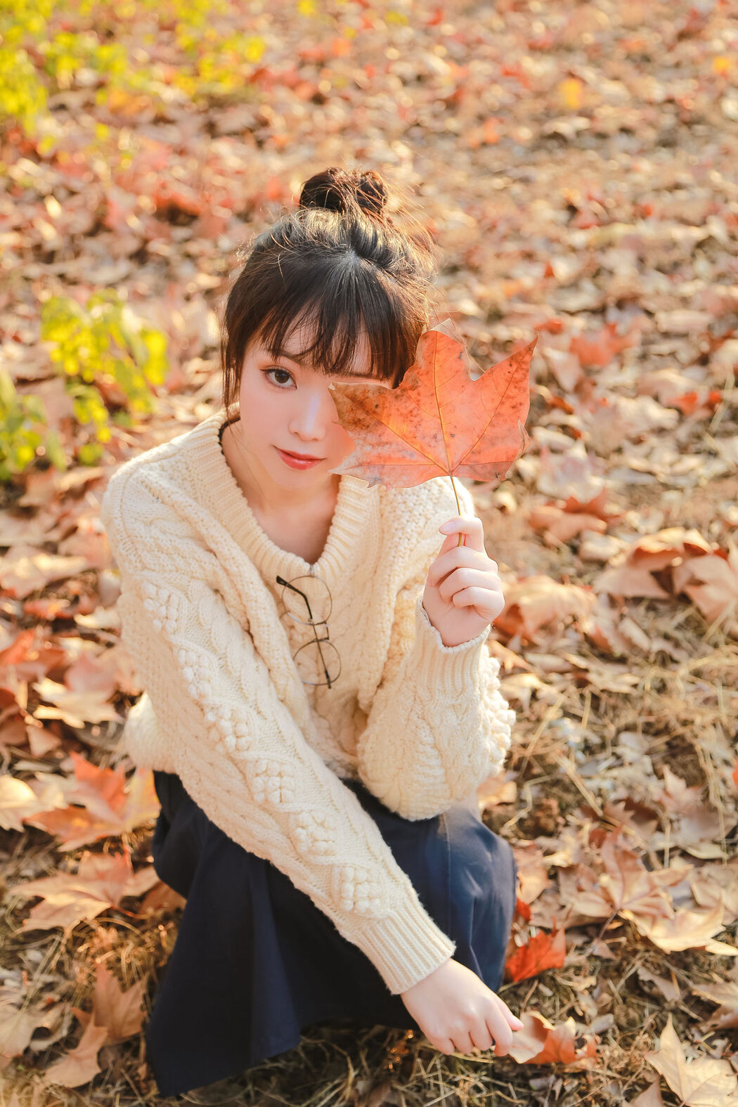 [Welfare COS] Cute girl Fushii_ Haitang - Autumn Girlfriend