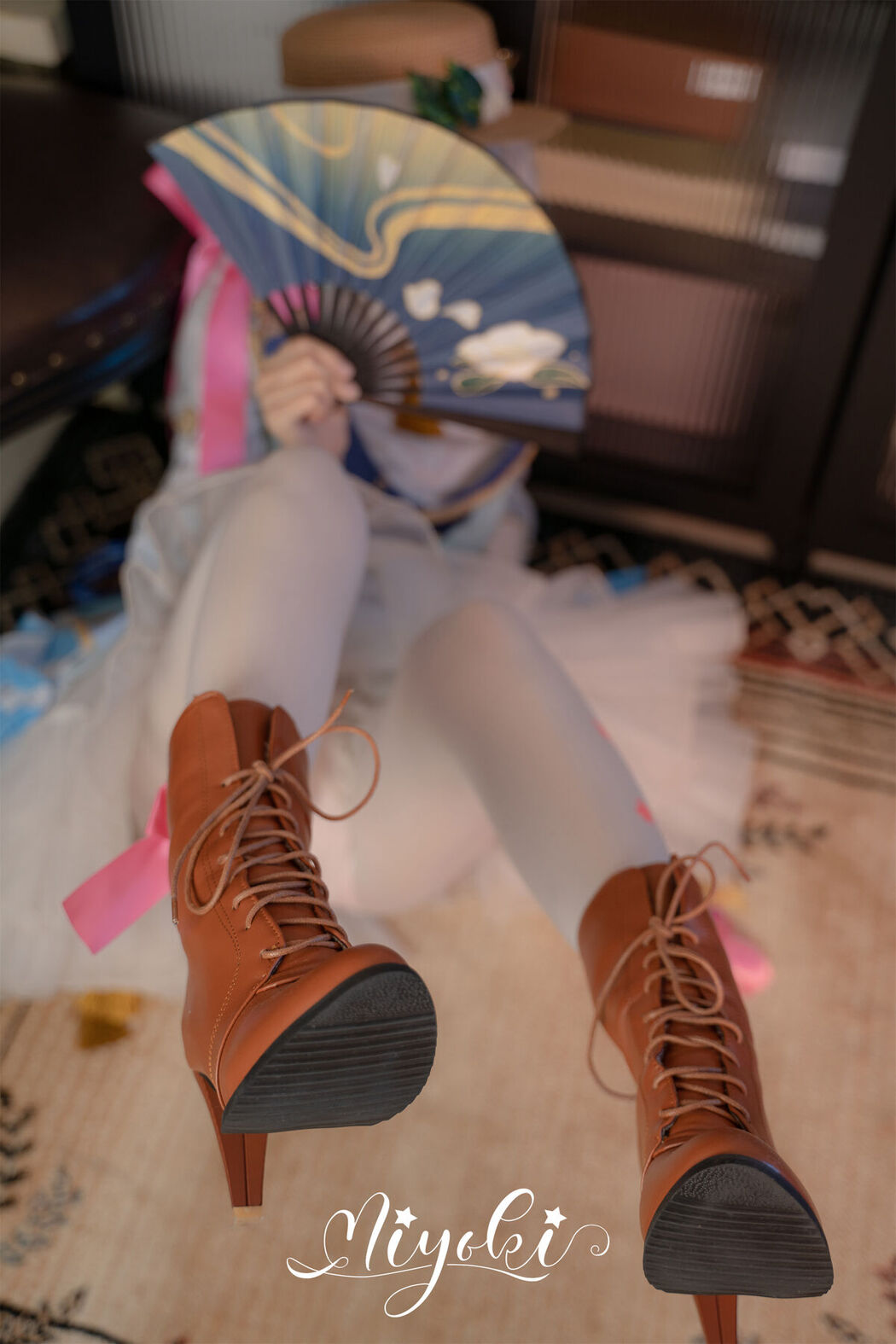 Coser@铃木美咲 Misaki Suzuki &#8211; 神里绫华 花时来信 性感美腿 少女白丝 玲珑小脚榨精 清纯反差