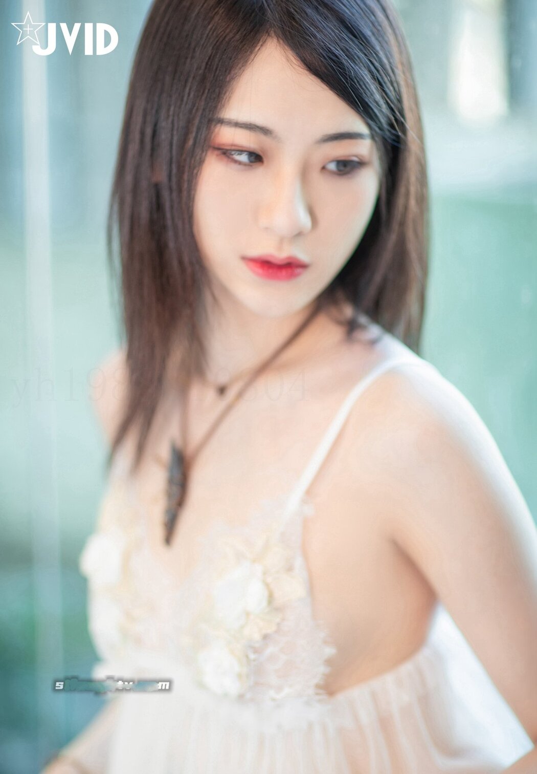 JVID A Li 阿黎 – White Lace Pajamas B