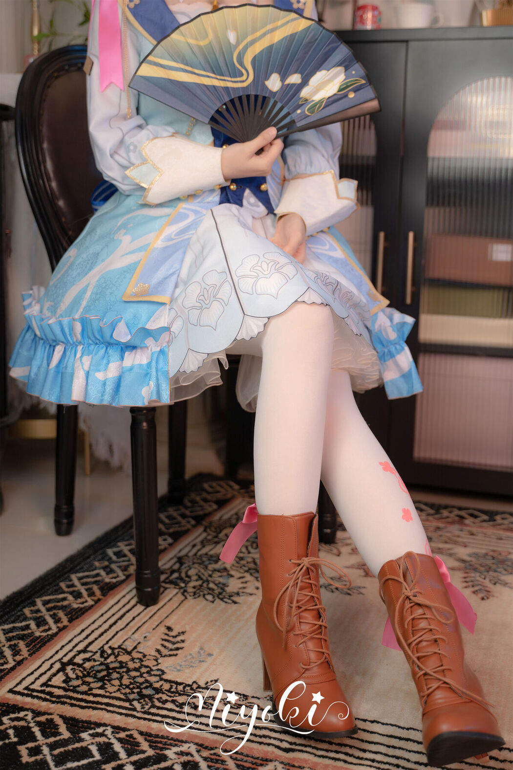 Coser@铃木美咲 Misaki Suzuki &#8211; 神里绫华 花时来信 性感美腿 少女白丝 玲珑小脚榨精 清纯反差