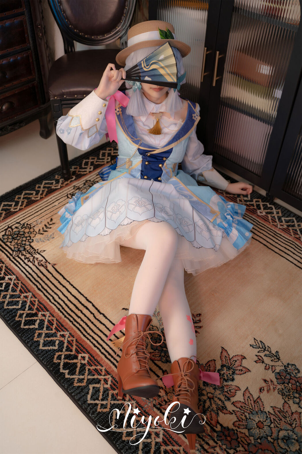 Coser@铃木美咲 Misaki Suzuki &#8211; 神里绫华 花时来信 性感美腿 少女白丝 玲珑小脚榨精 清纯反差