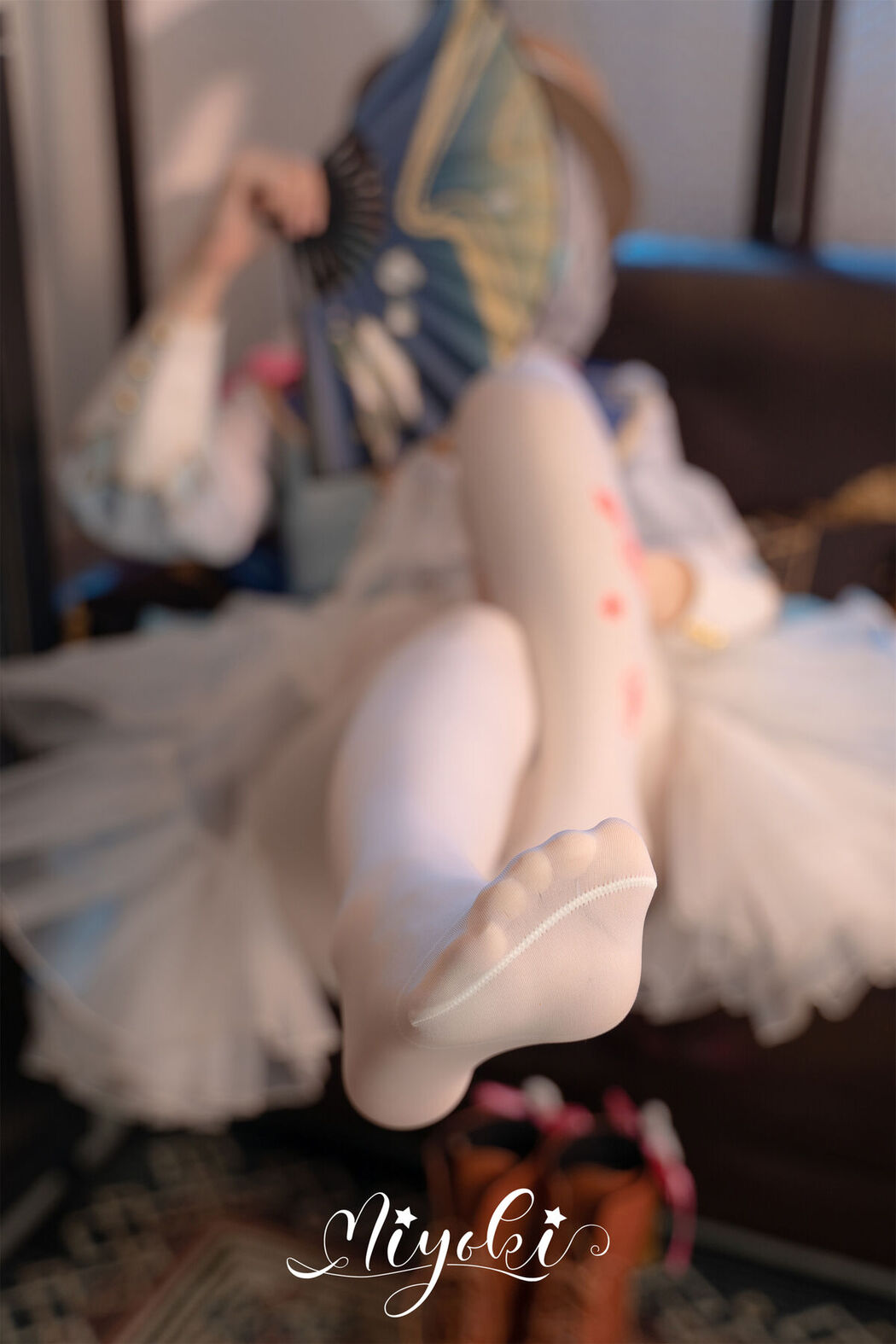 Coser@铃木美咲 Misaki Suzuki &#8211; 神里绫华 花时来信 性感美腿 少女白丝 玲珑小脚榨精 清纯反差