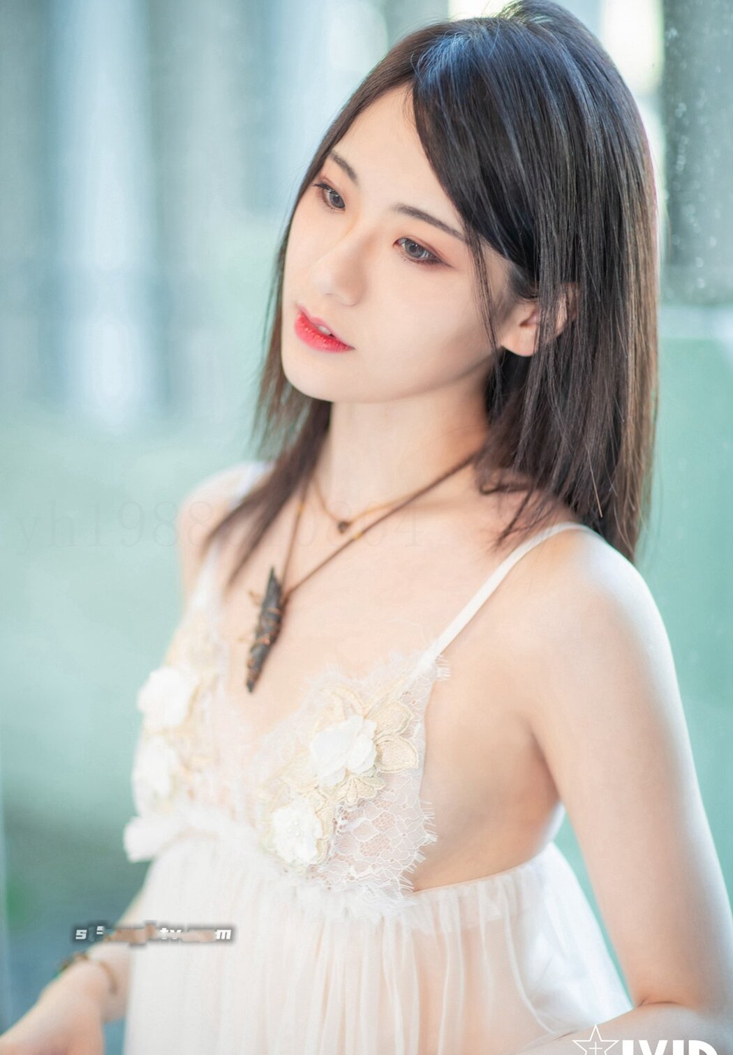 JVID A Li 阿黎 – White Lace Pajamas A