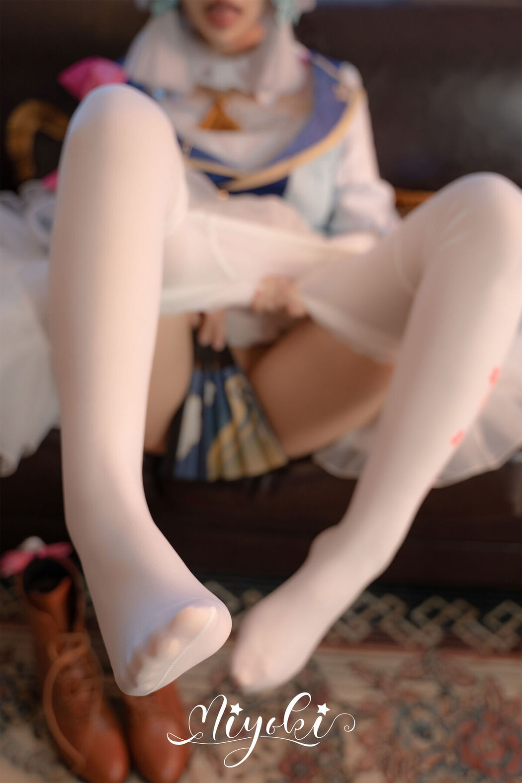 Coser@铃木美咲 Misaki Suzuki &#8211; 神里绫华 花时来信 性感美腿 少女白丝 玲珑小脚榨精 清纯反差