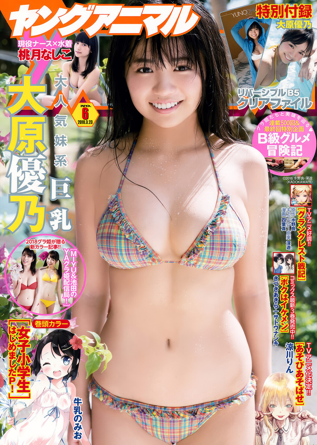 大原優乃・桃月なしこ, Young Animal 2018 No.06 (ヤングアニマル 2018年6号) Cover Photo