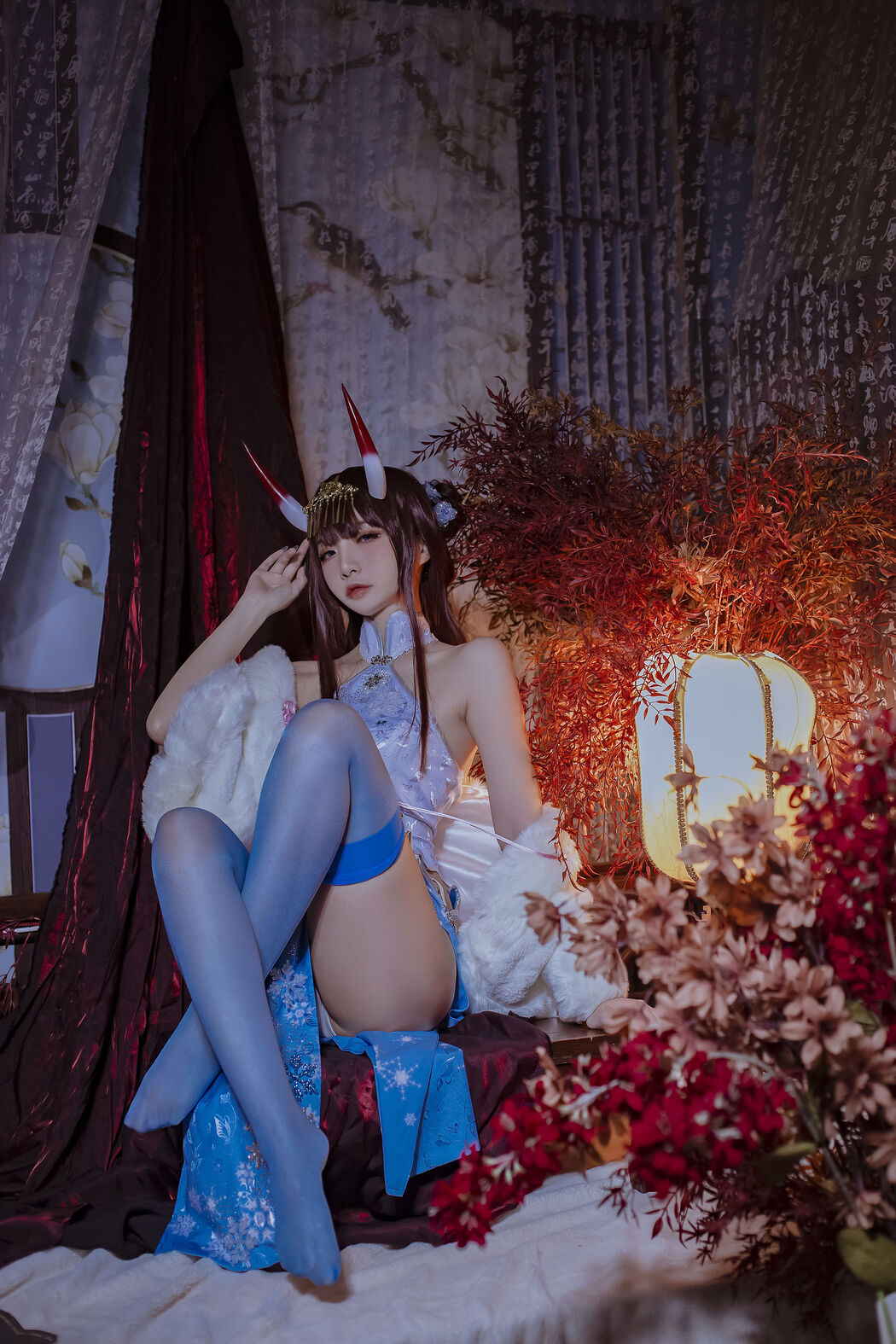 [COS Welfare] Popular Coser Nizo Nisa - Azur Lane Noshiro Cheongsam