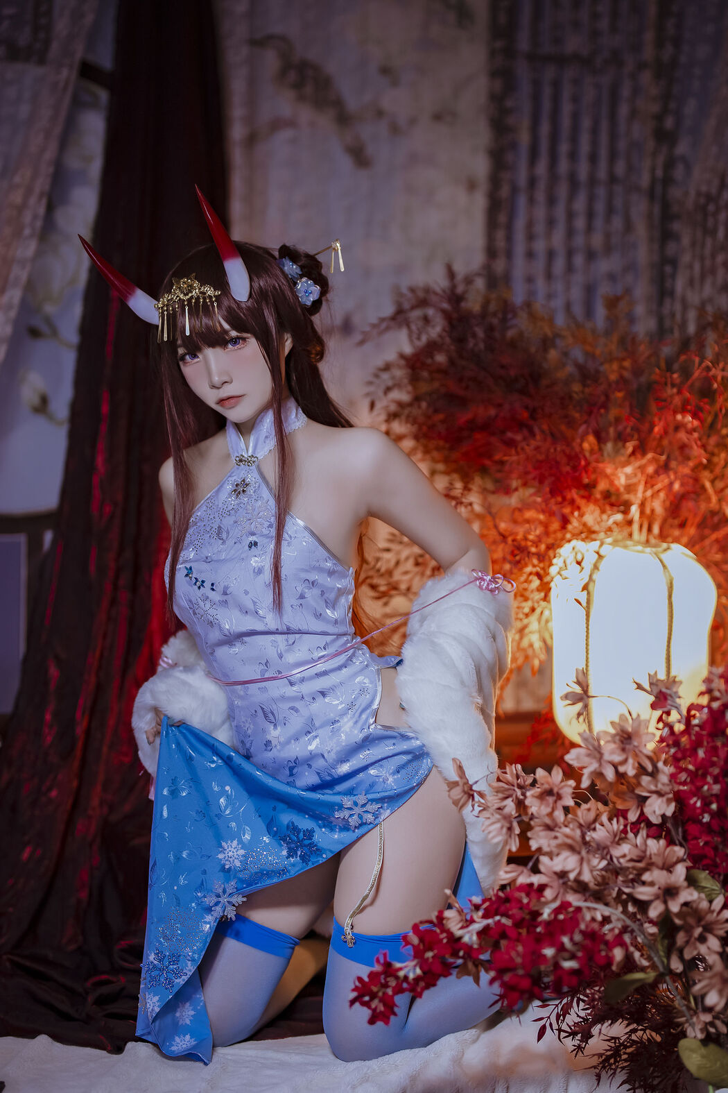 [COS Welfare] Popular Coser Nizo Nisa - Azur Lane Noshiro Cheongsam