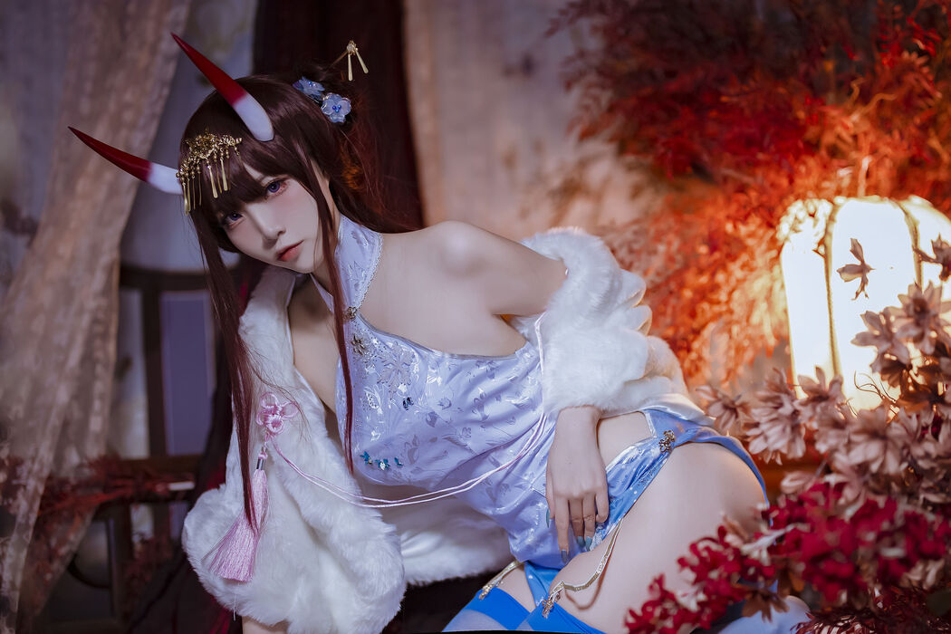 [COS Welfare] Popular Coser Nizo Nisa - Azur Lane Noshiro Cheongsam
