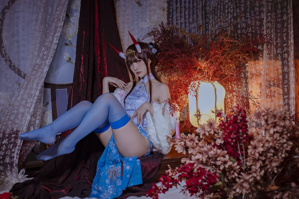 [COS Welfare] Popular Coser Nizo Nisa - Azur Lane Noshiro Cheongsam