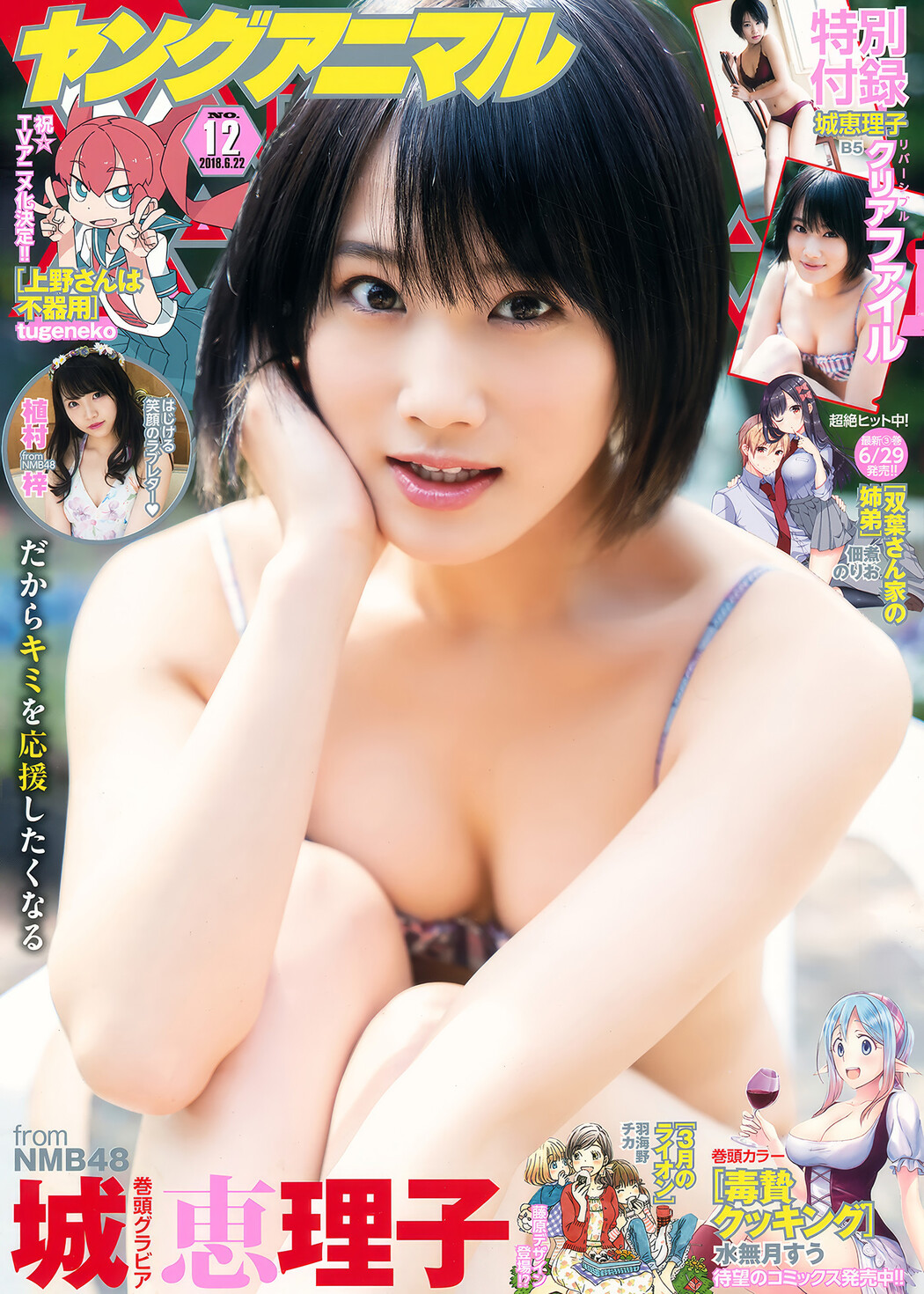 城恵理子・植村梓, Young Animal 2018 No.12 (ヤングアニマル 2018年12号) Cover Photo