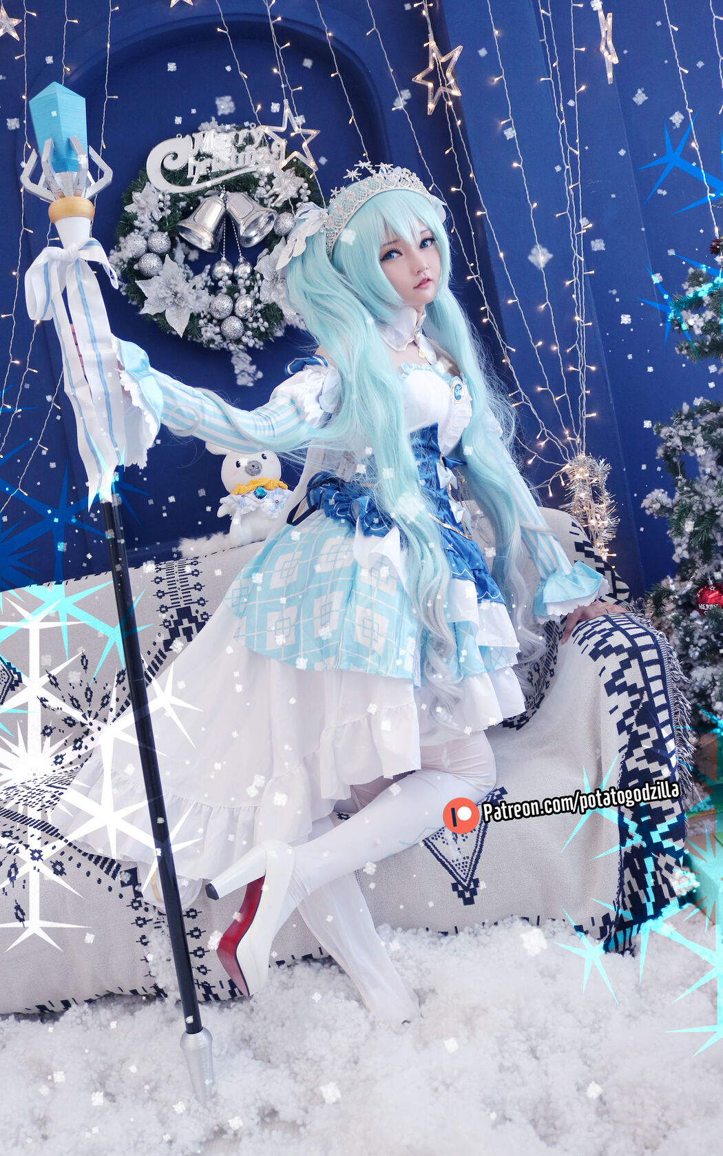 [COS Welfare] Miss Coser Potato Godzilla - Snow Miku