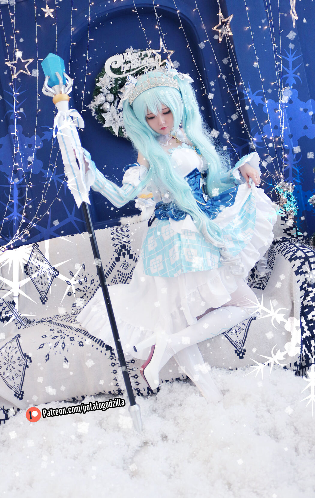 [COS Welfare] Miss Coser Potato Godzilla - Snow Miku