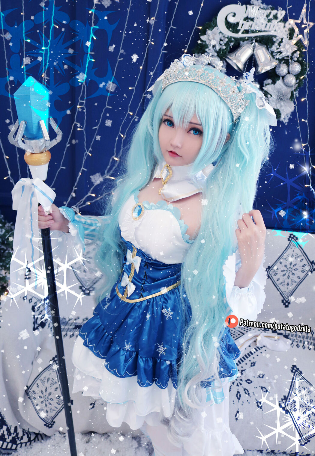 [COS Welfare] Miss Coser Potato Godzilla - Snow Miku