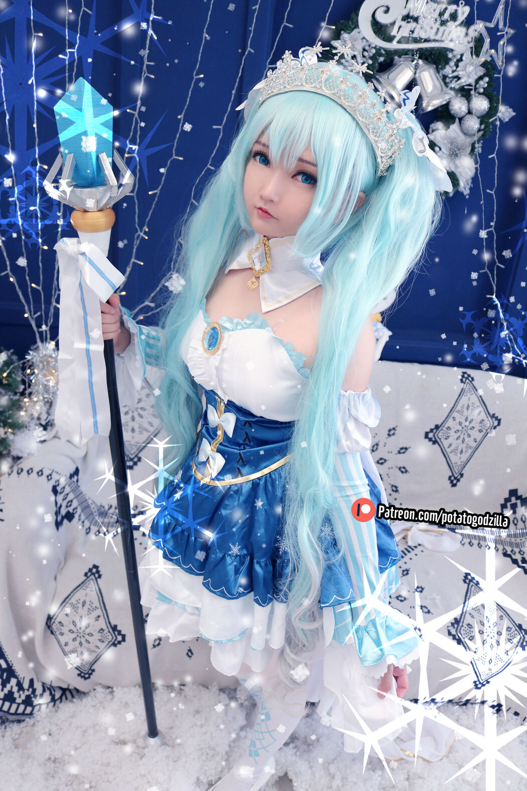 [COS Welfare] Miss Coser Potato Godzilla - Snow Miku