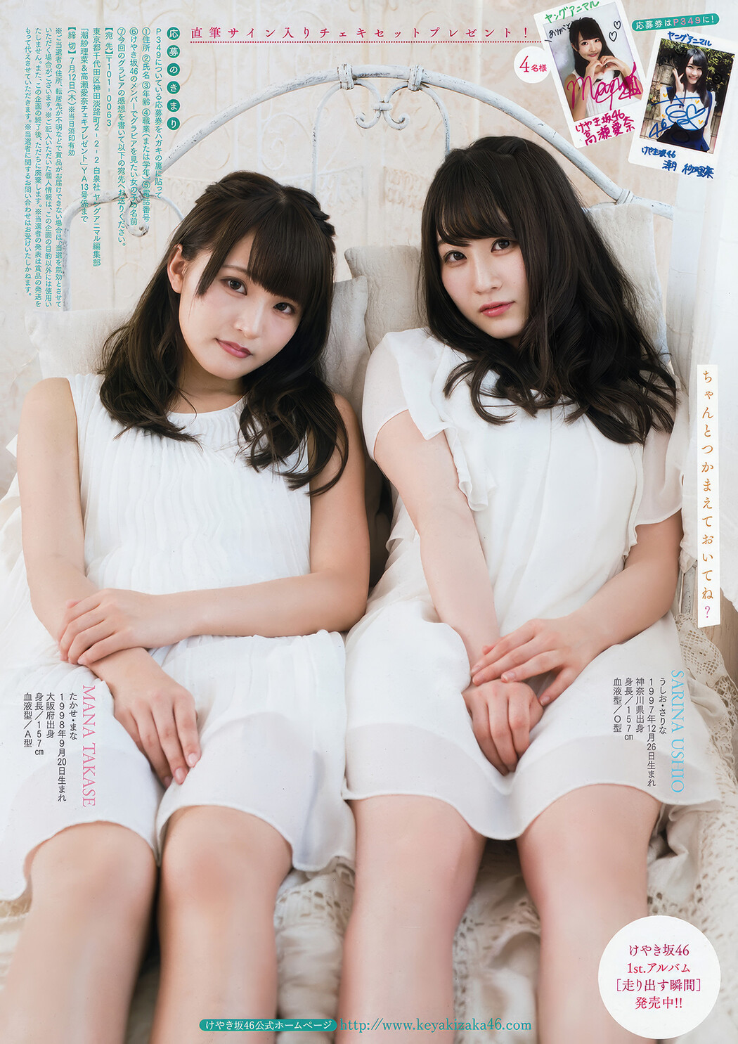 齊藤京子・加藤史帆・高瀬愛奈・潮紗理菜, Young Animal 2018 No.13 (ヤングアニマル 2018年13号)