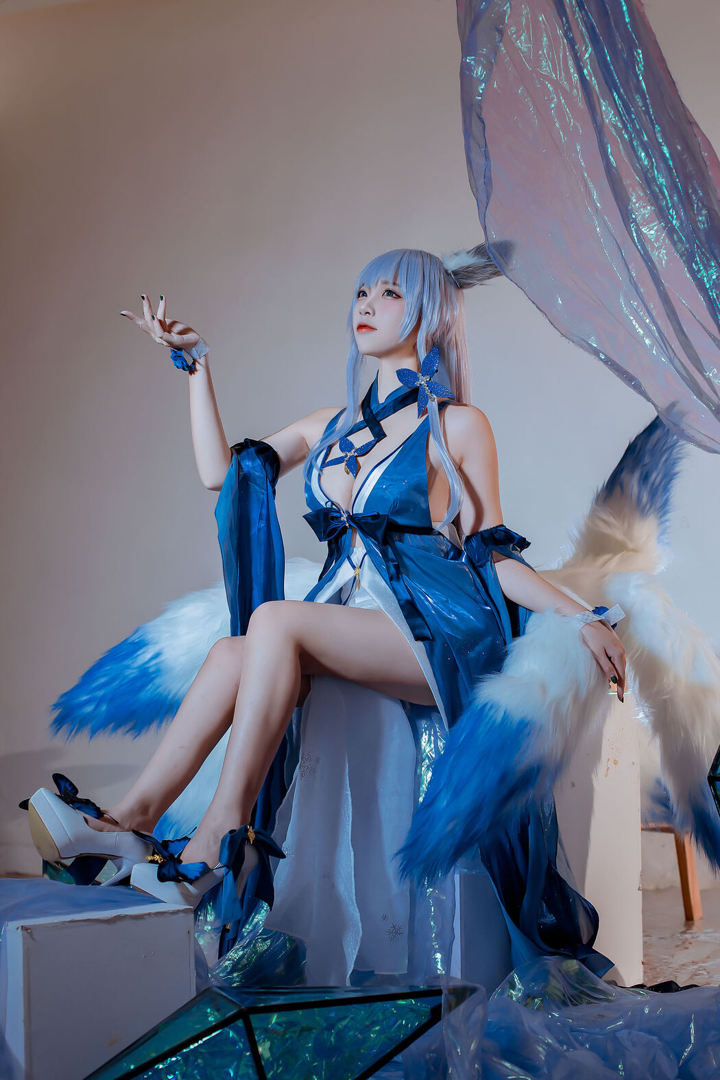 [COS Welfare] Popular Coser Nizo Nisa - Blue Shinano Dress