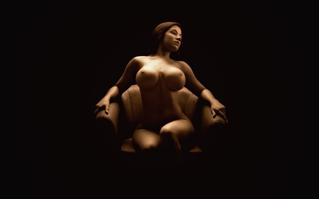 Naked Girls On Dark Background