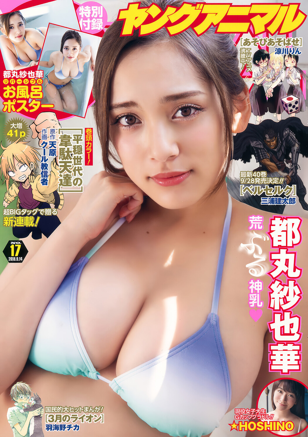 都丸紗也華・☆HOSHINO, Young Animal 2018 No.17 (ヤングアニマル 2018年17号) Cover Photo