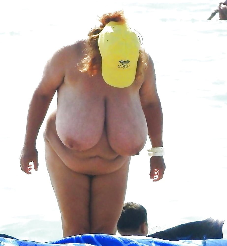 Big Granny Tits On The Beach