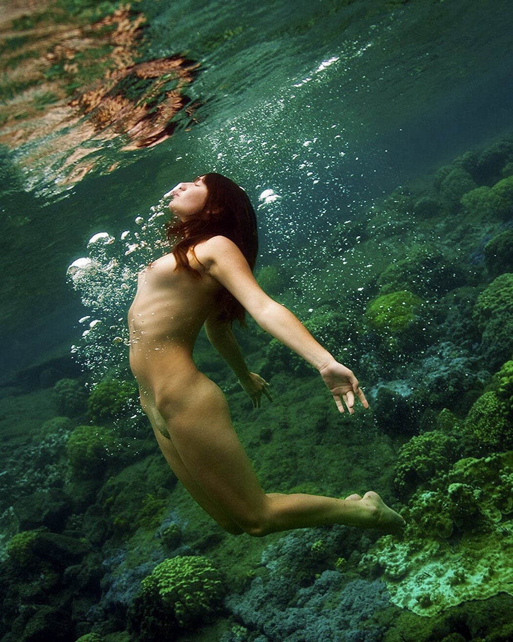 Naked Women Diving