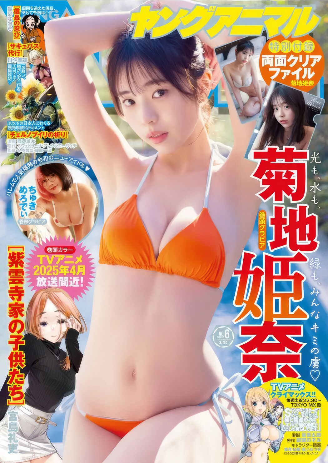 Hina Kikuchi 菊地姫奈, Young Animal 2025 No.06 (ヤングアニマル 2025年6号) Cover Photo