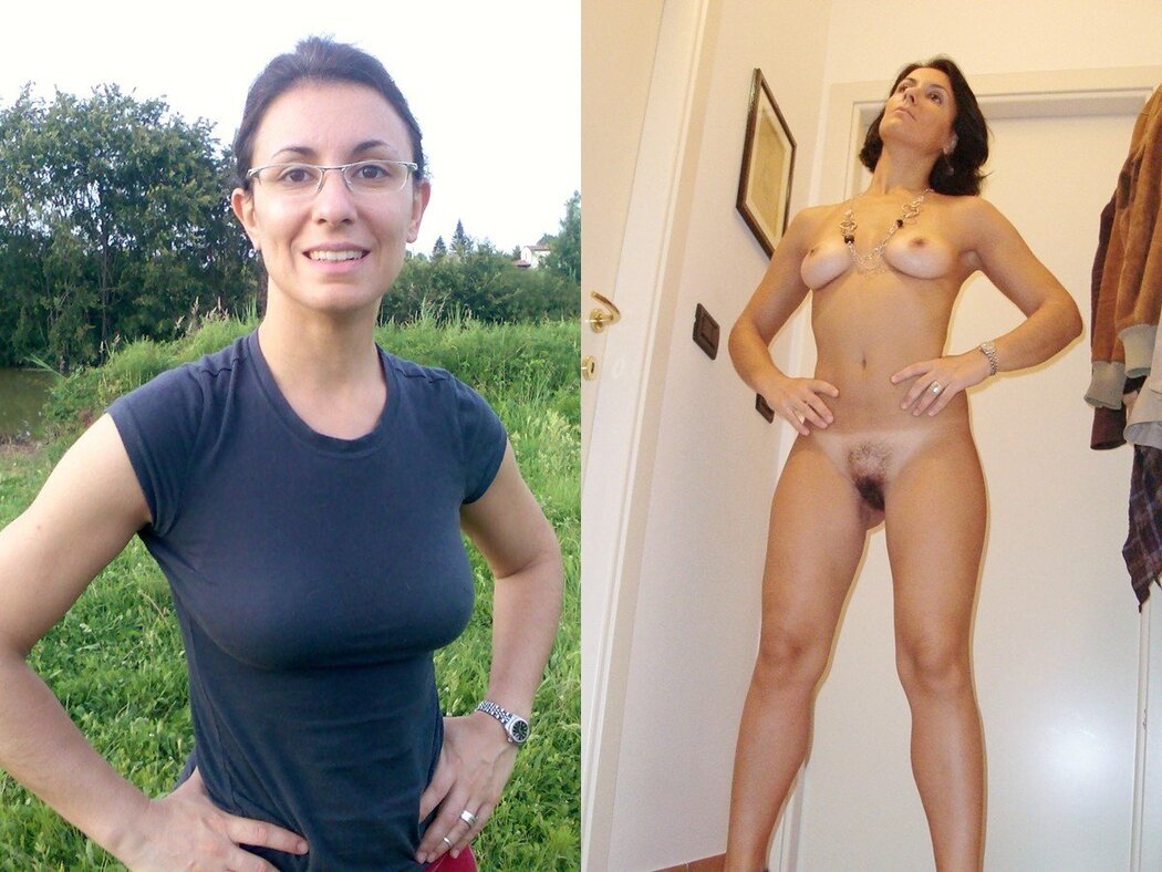 Mature With And Without Clothes
