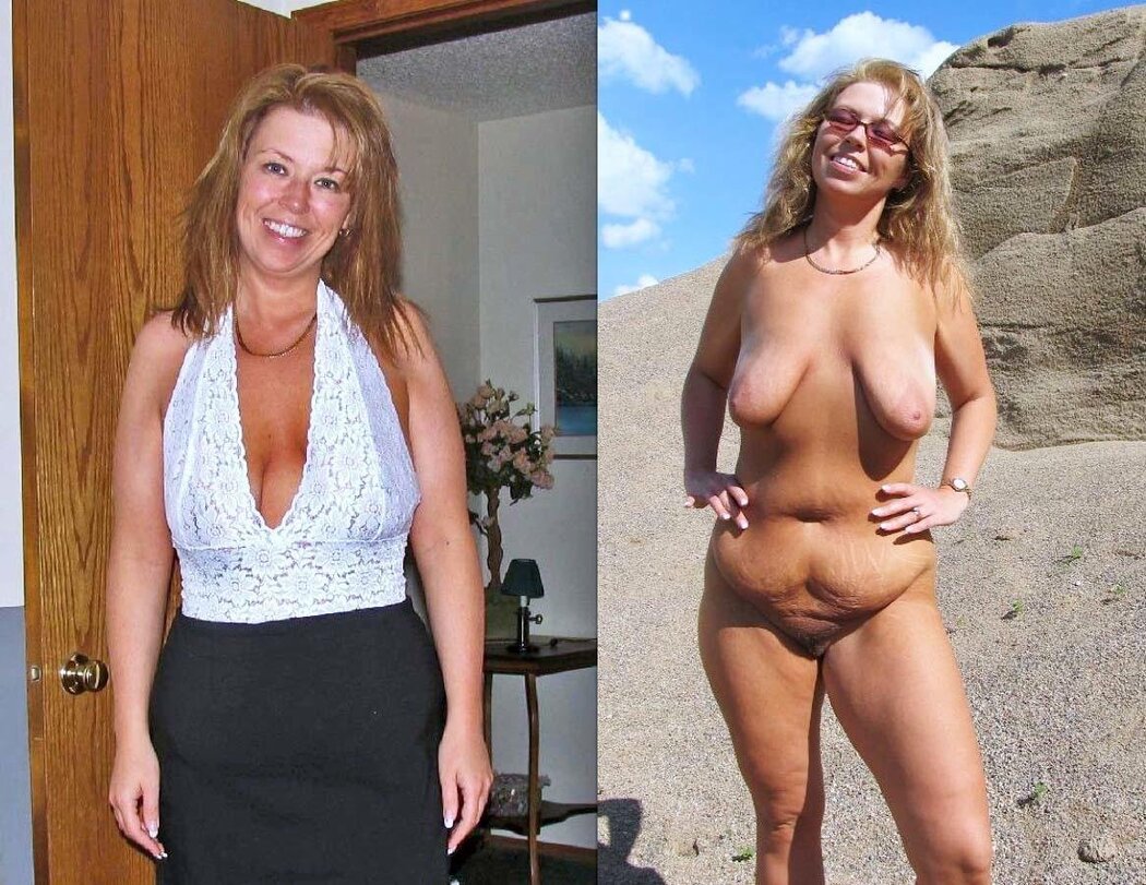 Mature With And Without Clothes