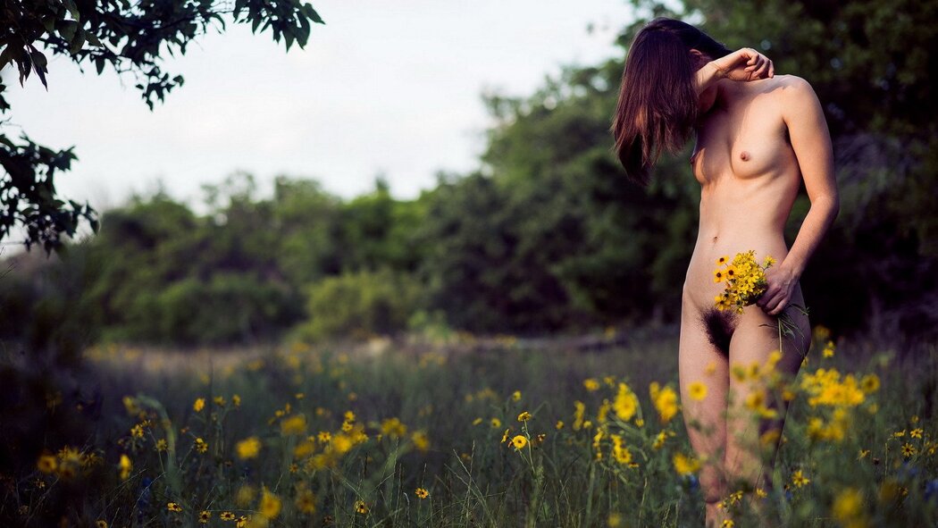 Naked Woman In Flowers
