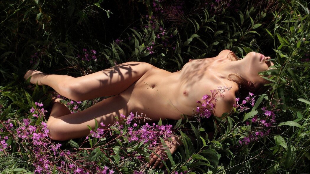 Naked Woman In Flowers