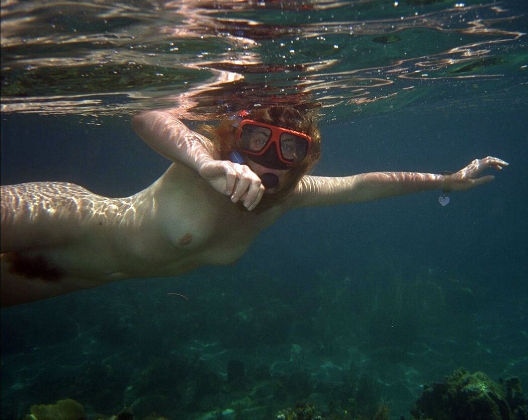 Nude Girl Snorkeling
