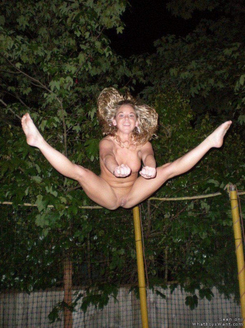 Naked Girl Jumping
