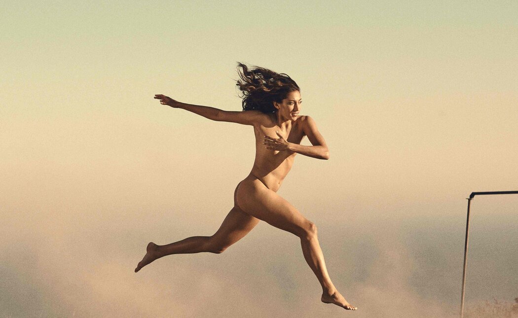 Naked Girl Jumping