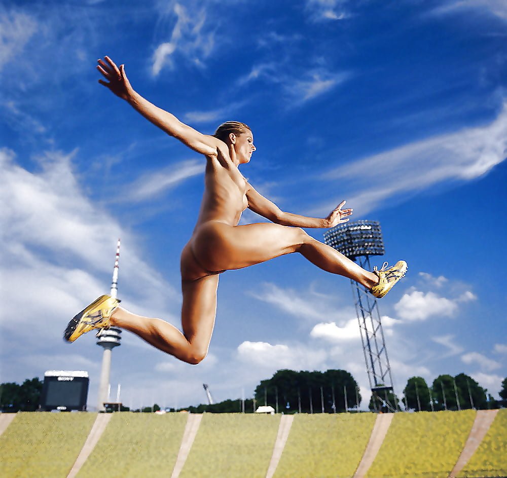 Naked Girl Jumping