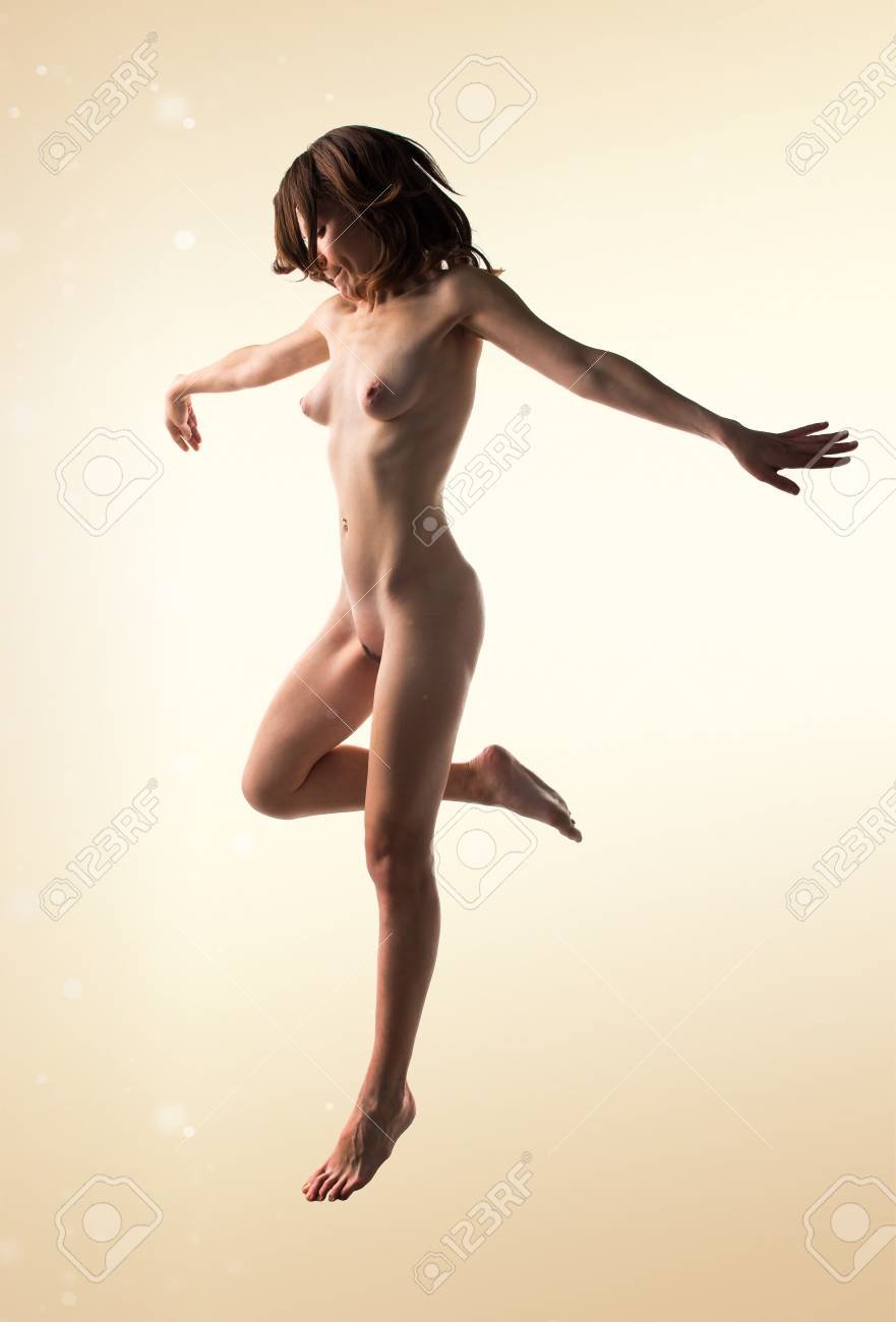 Naked Girl Jumping