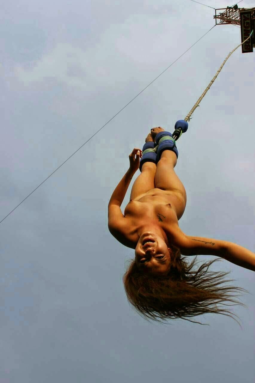 Naked Girl Jumping